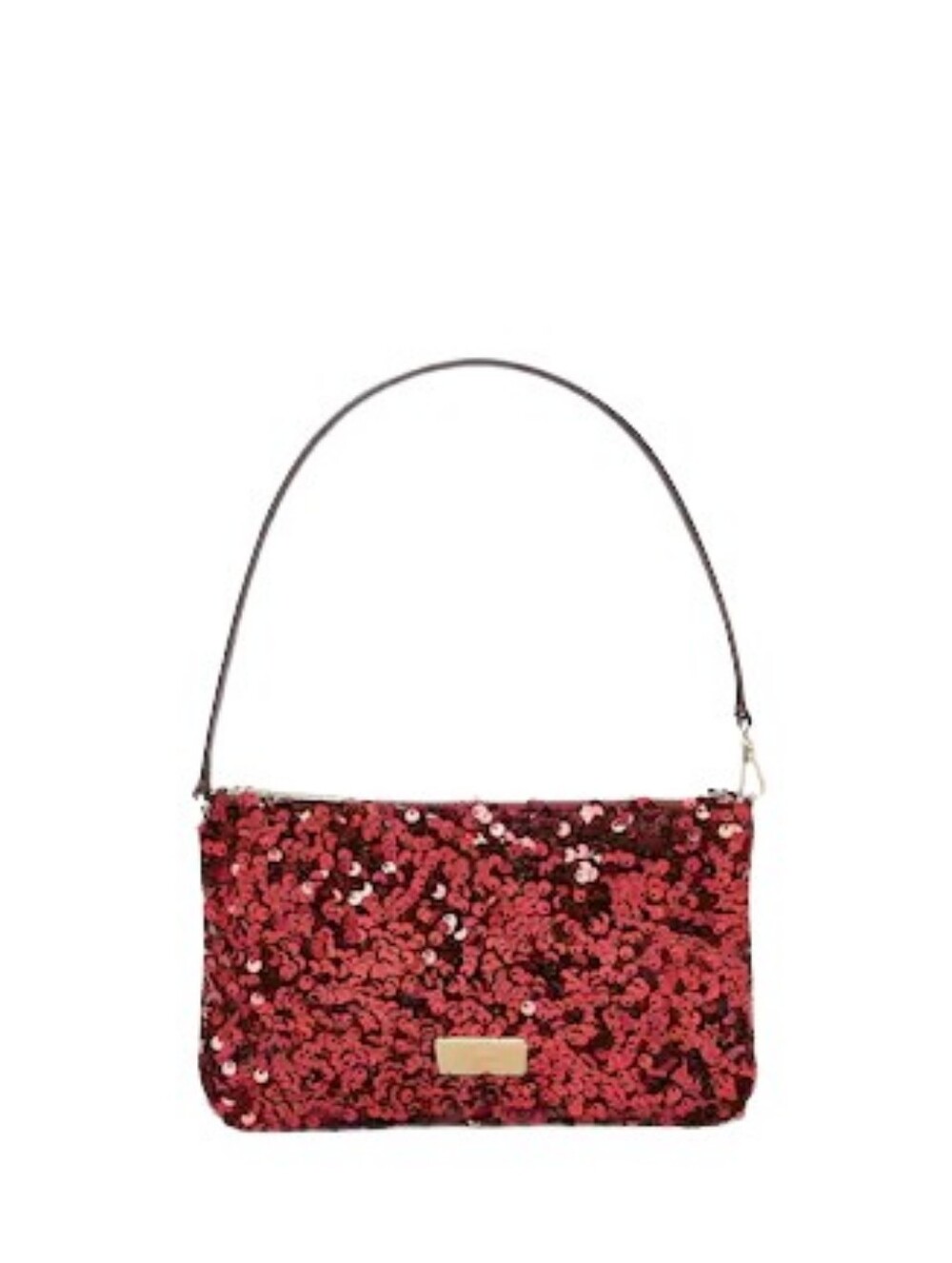Kate Spade Deep Berry Kiko Sequin Convertible Bag Wrislet NWOT